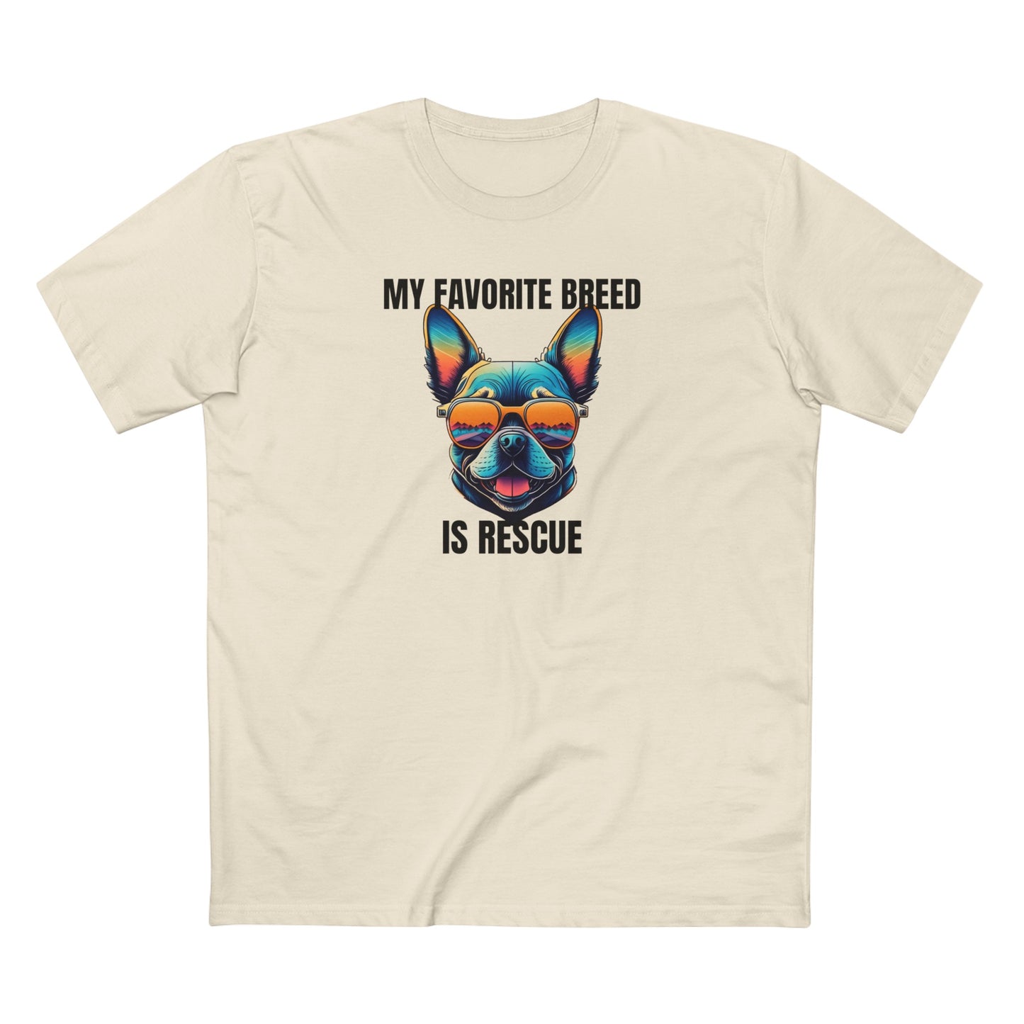 My favorite breed is rescue 3 - Men's Staple Tee