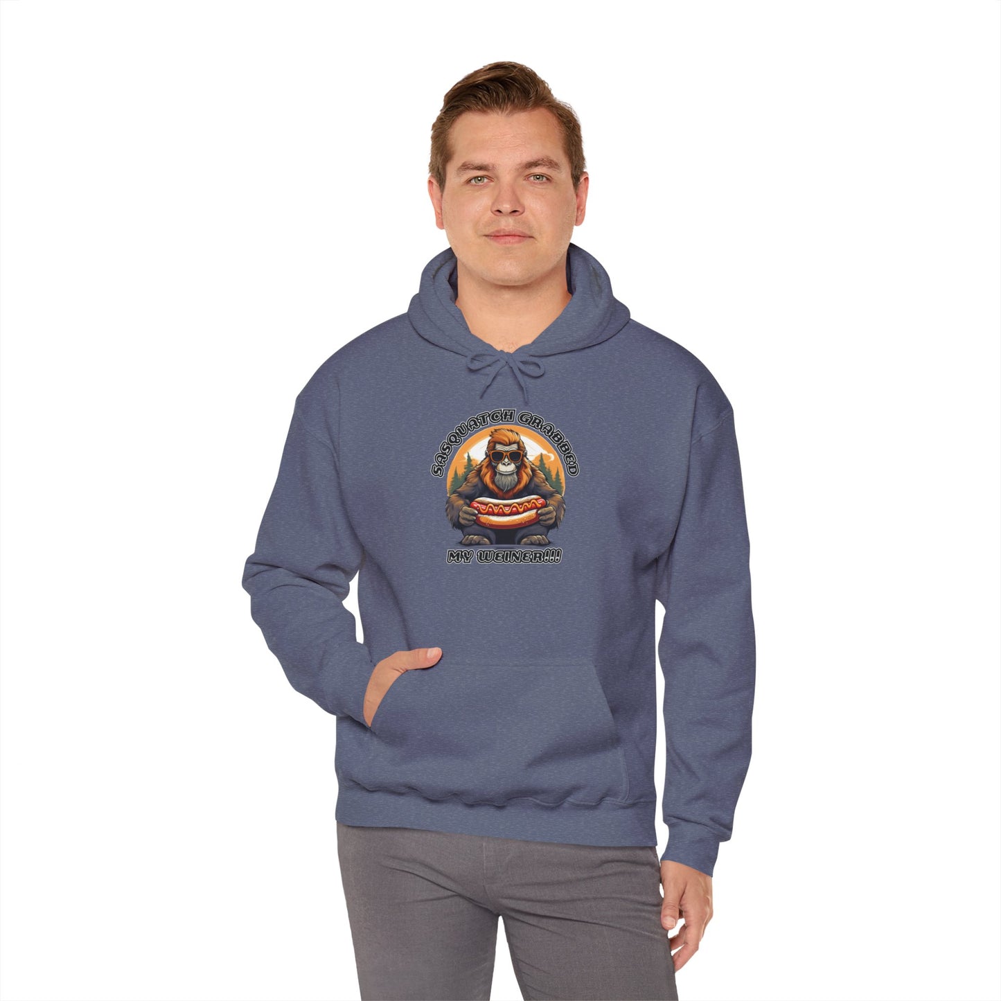 Sasquatch grabbed my weiner! - Unisex Heavy Blend™ Hooded Sweatshirt